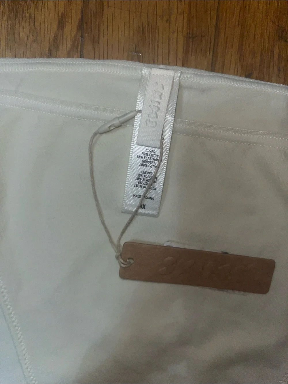 NWT Skims Cream High-Cut String Bikini Panties Size 4X